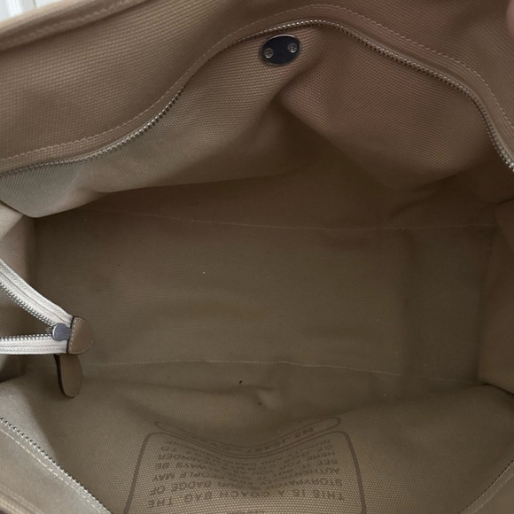Coach Tan Canvas Tote Bag - Picture 4 of 4